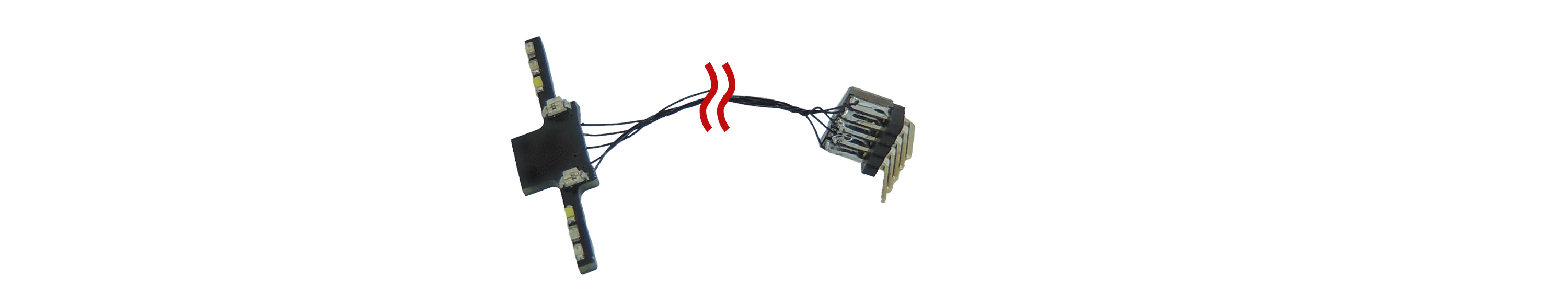 H0-Stoßstange lang mit LED-Beleuchtung