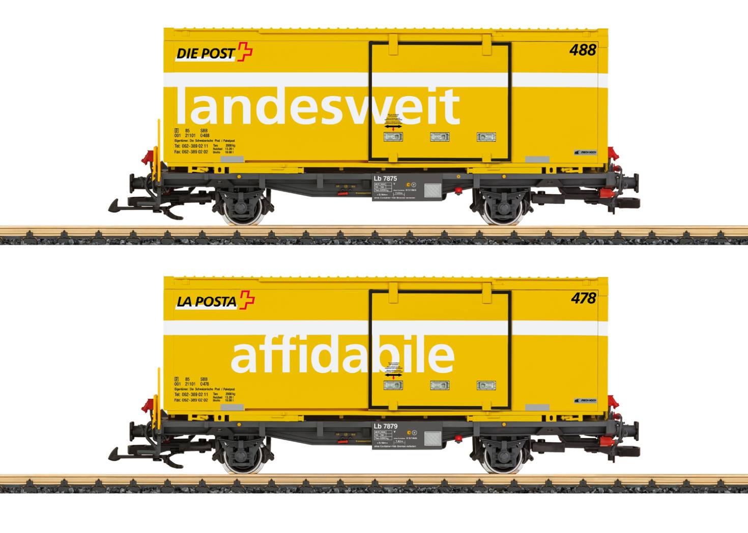 Containerwagen-Set Post RhB