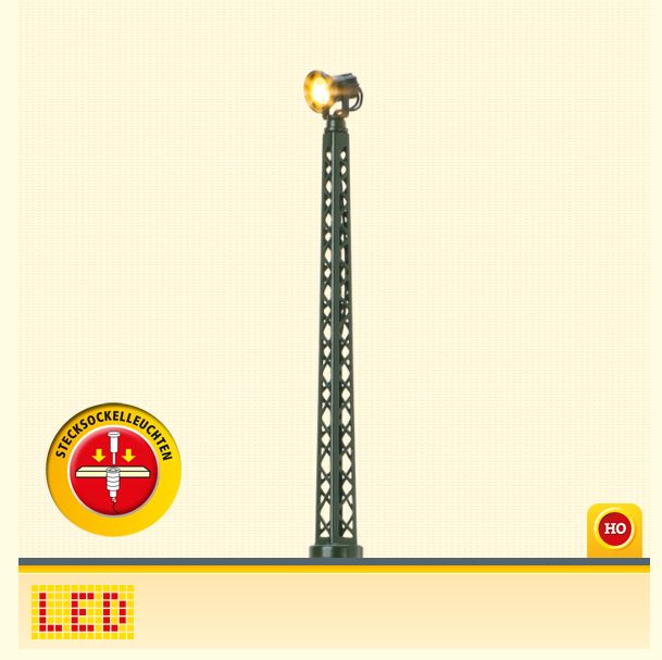 H0-Flutlicht, Stecksockel mit LED