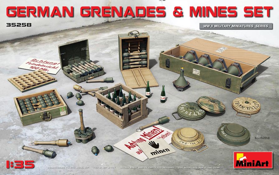 1:35 Deutsche Granaten und Minen Set