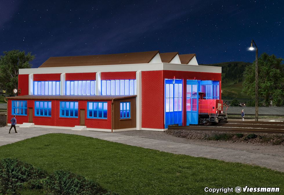N-Lokschuppen, dreiständig