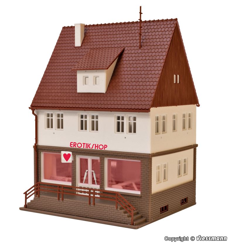 H0-Erotikshop mit Inneneinrichtung + LED