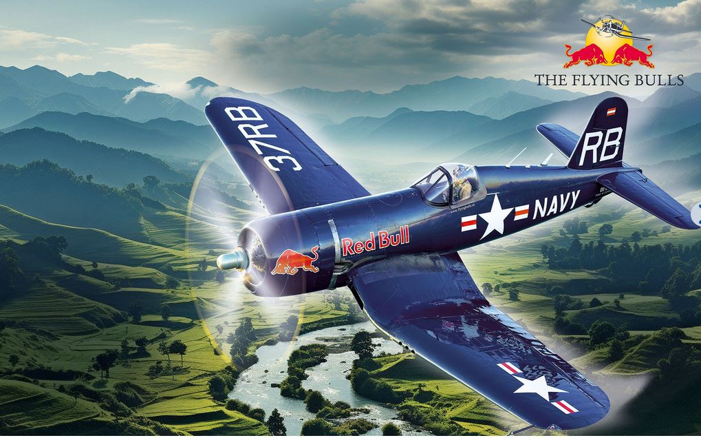 1:48-Geschenkset Flying Bulls F4U-4