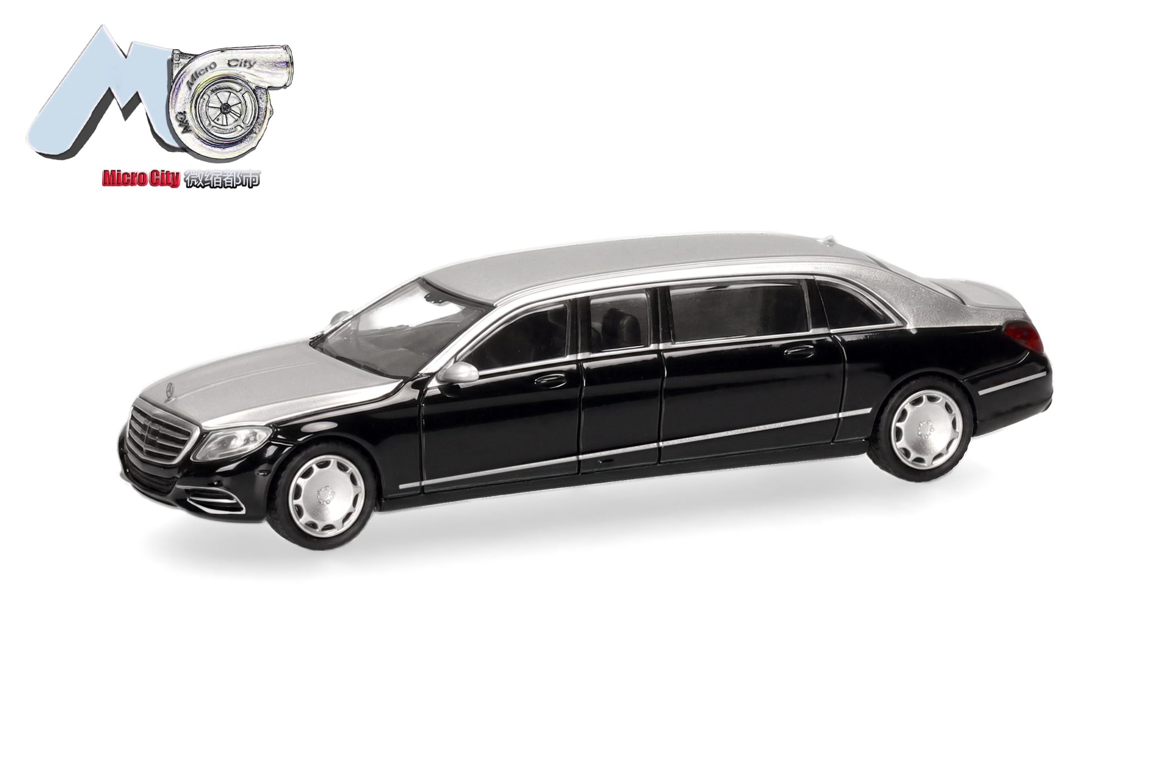 MB S600 Pullm. W222 schwaz/silber
