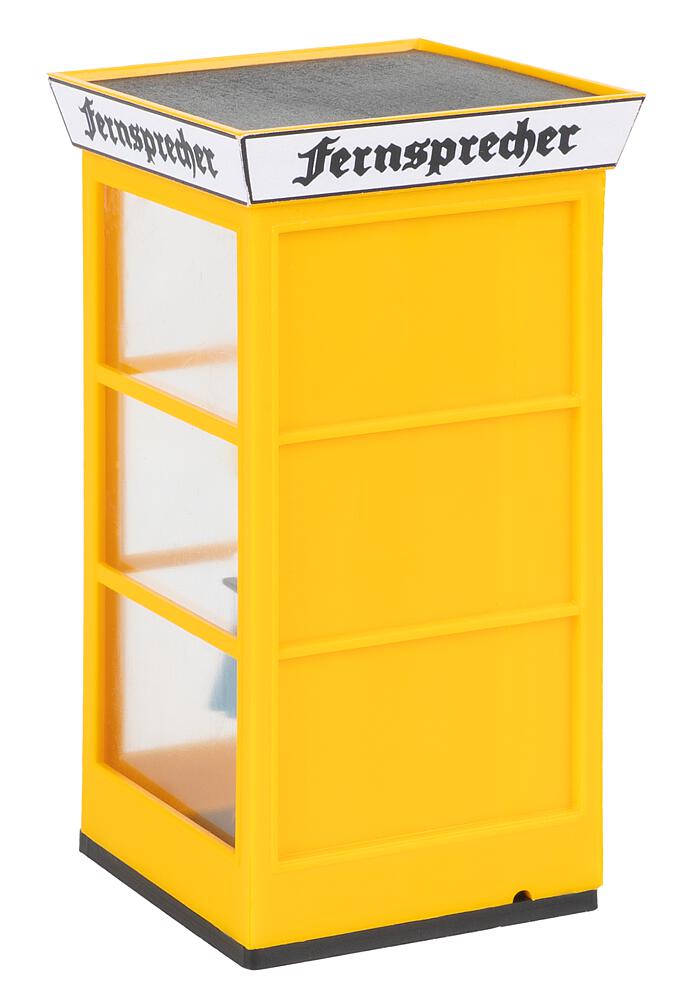 Telefonzelle mit Figur
