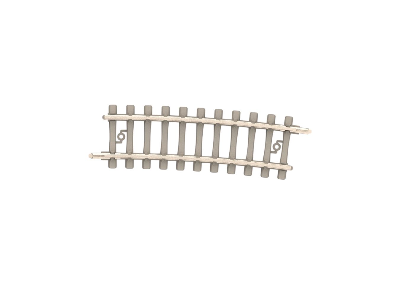 Gebogens Betongleis R4, 362,6mm, 7,5°