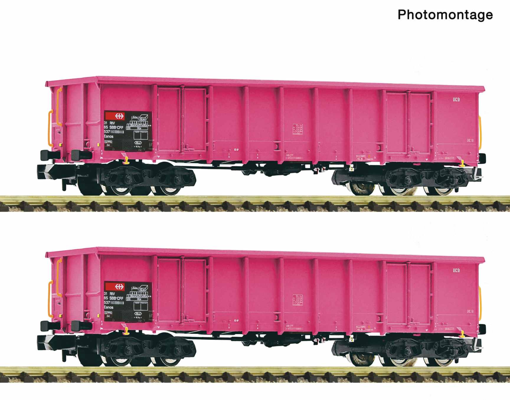2er Set offene Güterwagen Eanos SBB