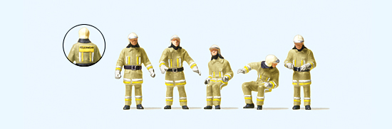 H0-Feuerwehrmänner in moderner Kleidung