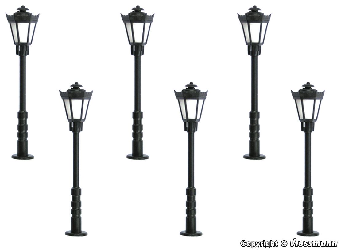 N-Parklaterne, LED warmweiß, 5+1