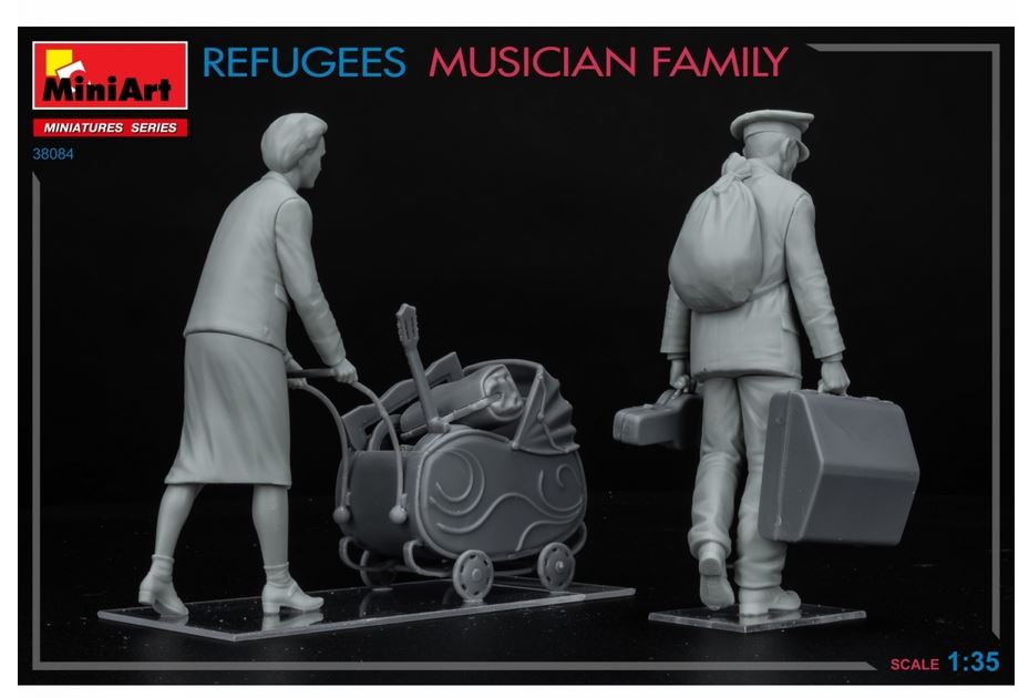 1:35 Figuren-Set Reisende Musikerfamilie