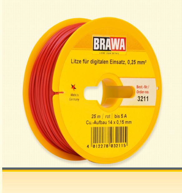 Digitalkabel 0,25 mm², 25 m, rot