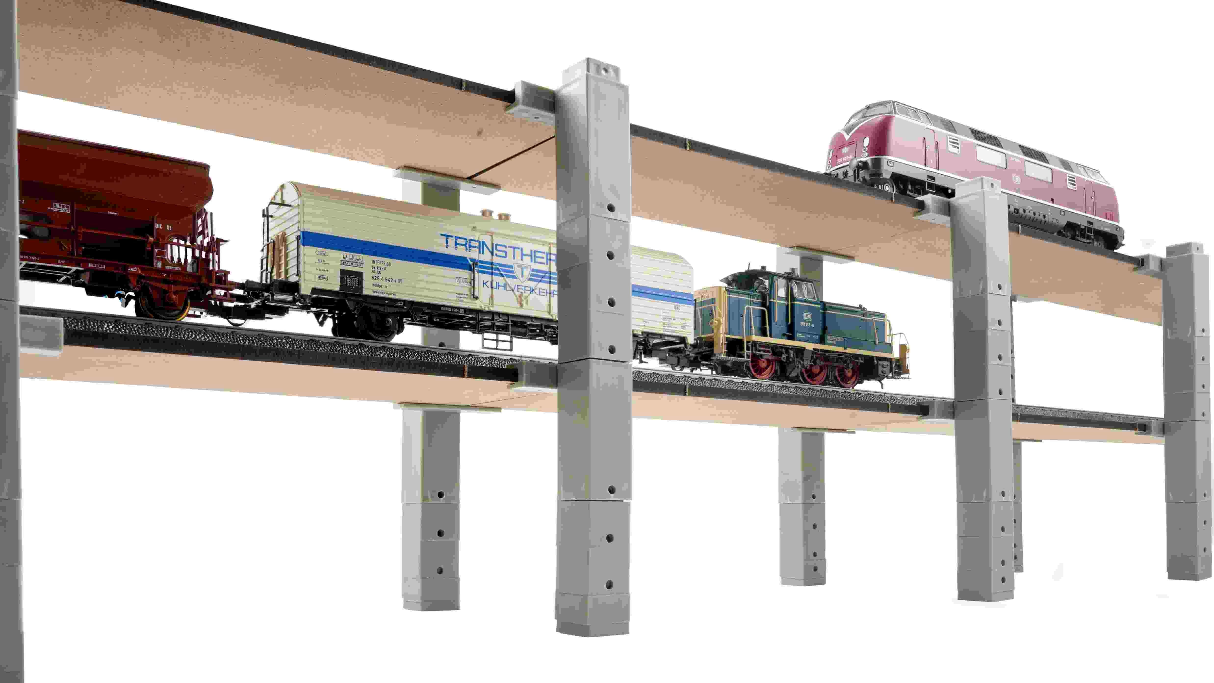 easy TRACK Pfeiler-Set, doppelstöckig