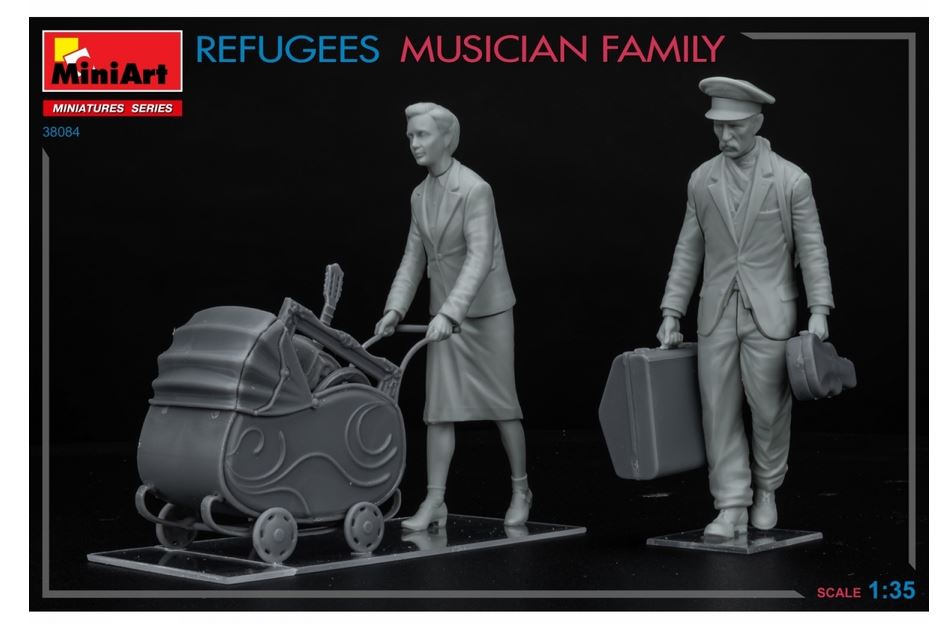 1:35 Figuren-Set Reisende Musikerfamilie