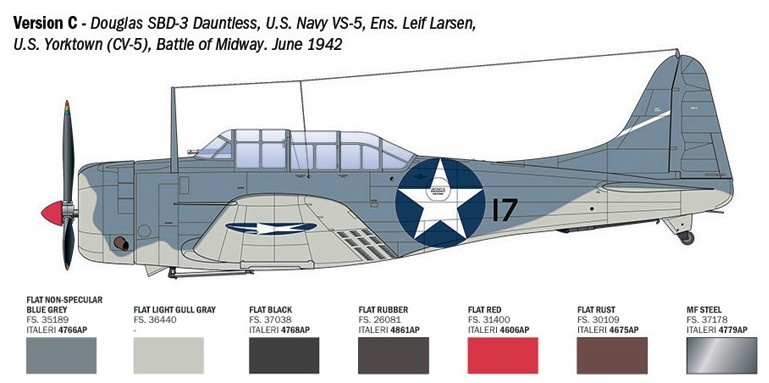 1:48 USN Douglas SBD-3 Dauntless