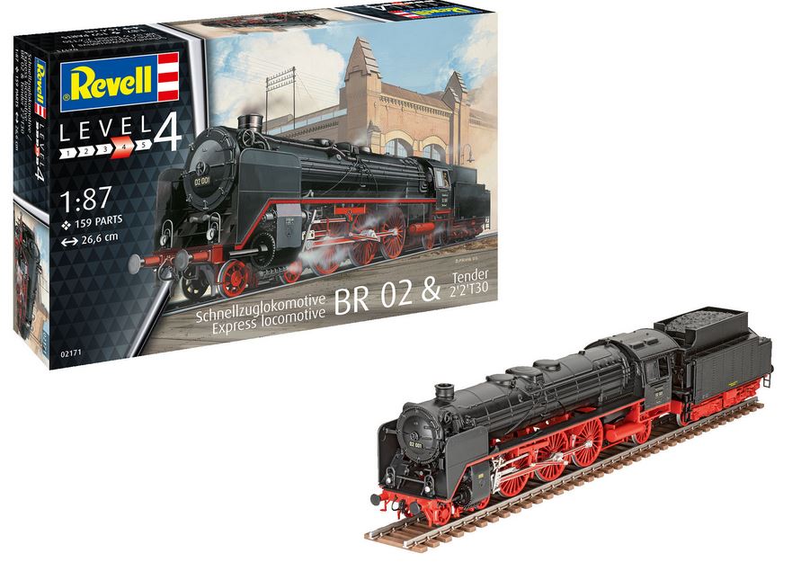 1:87-Schnellzuglokomotive BR 02 & Tender