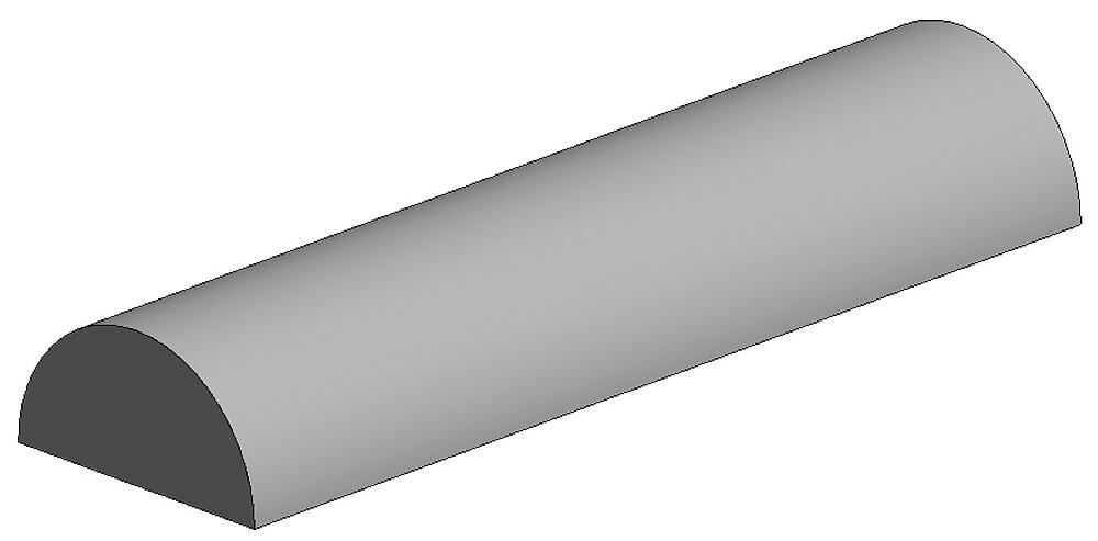 Halbrundstange, 35 cm lang, Durchm.1,0mm
