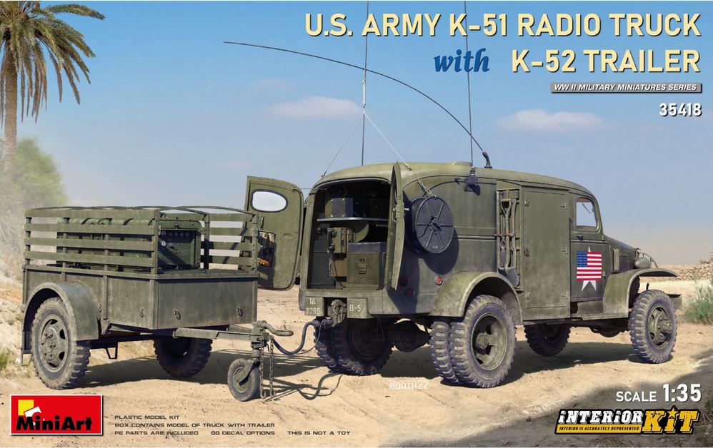 1:35 US Funkwagen K-51 mit Anhänger K-52