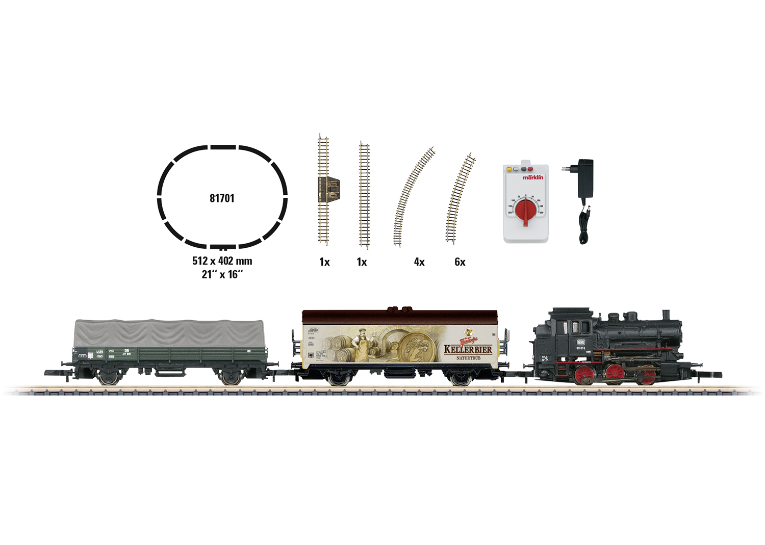 Startpackung 230 V, Güterzug m.Gleisoval