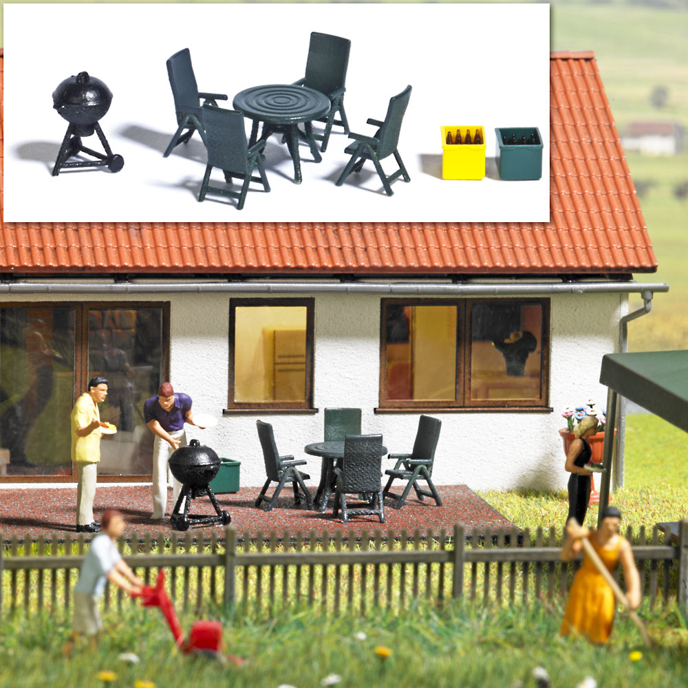 H0-Gartenmöbel & Grill (Gartenparty)