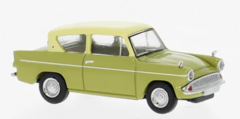 Ford Anglia, hellgrün/beige, 1959