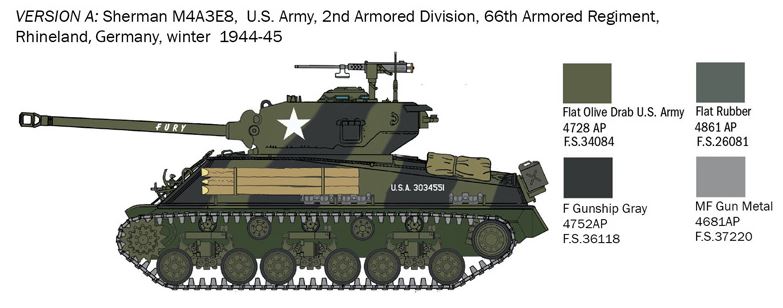 1:56 Sherman M4A3E8 Fury