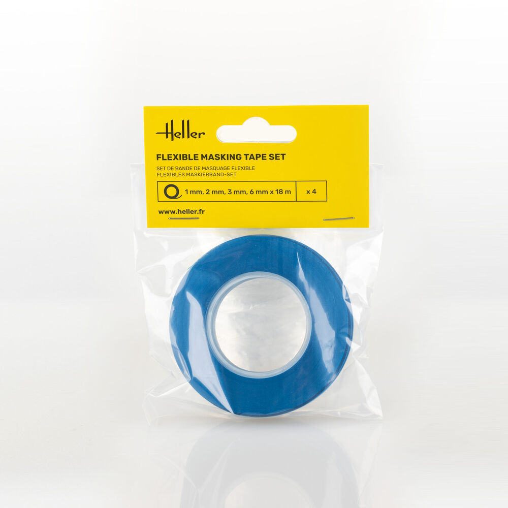 Flexible masking tape set, 1,2,3,6mmx18m