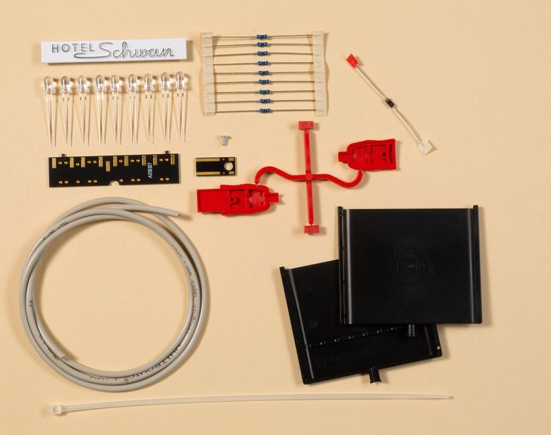 H0-LED-Beleuchtung, Hotel Schwan