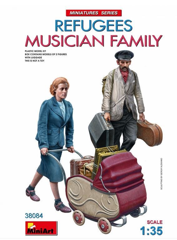 1:35 Figuren-Set Reisende Musikerfamilie