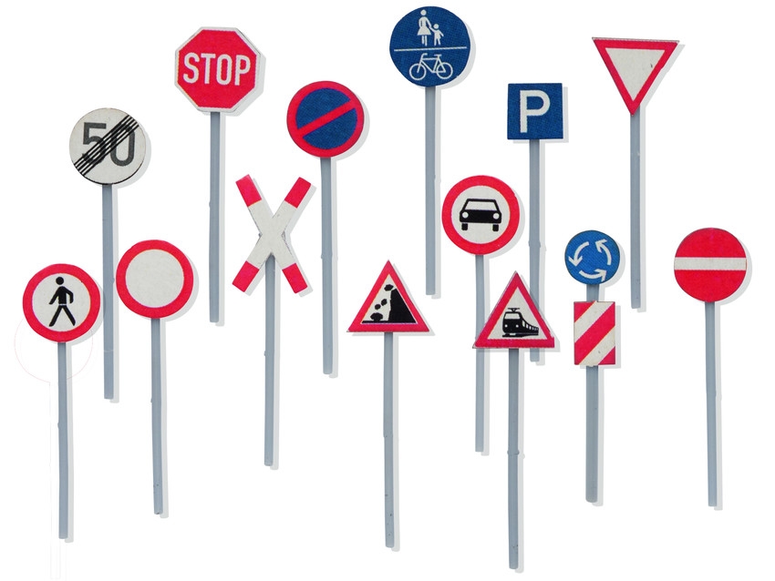 H0-Straßen-Deko-Set