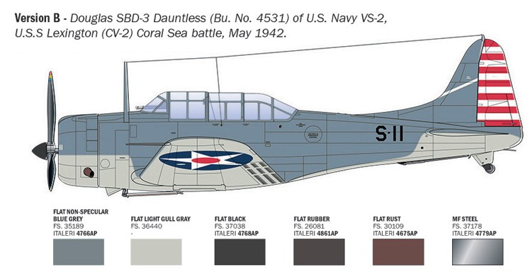 1:48 USN Douglas SBD-3 Dauntless