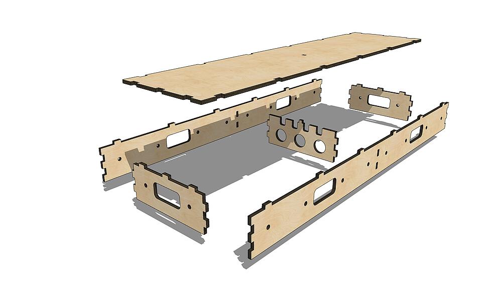 Anlagenunterbau, 1 m x 0,25 m