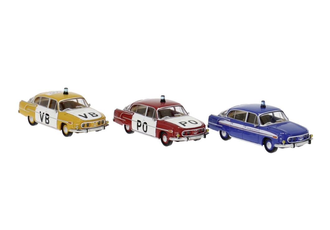 Set mit 3 Einsatzfahrzeugen des Tatra 6