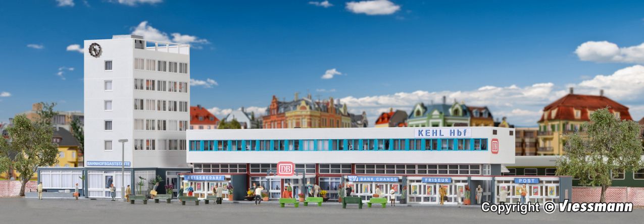 H0-Bahnhof Kehl inkl. Etagenbeleuchtung