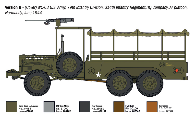 1:35 Dodge WC-62/63 1 1/2 ton 6x6 TRUCK