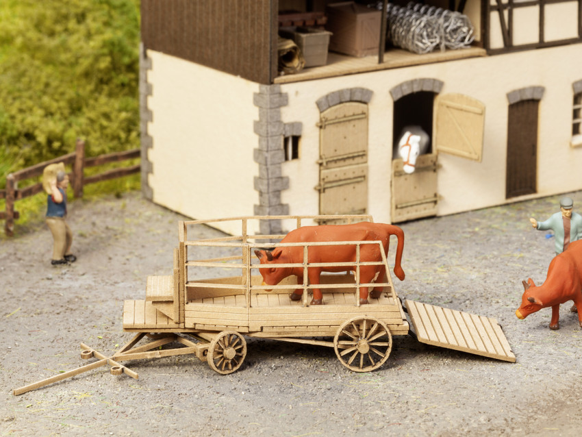 H0-Laster-Cut Viehtransportwagen