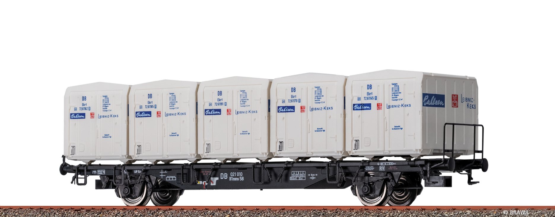 H0-Güterwagen BTmms 58 DB Ep.III Bahlsen