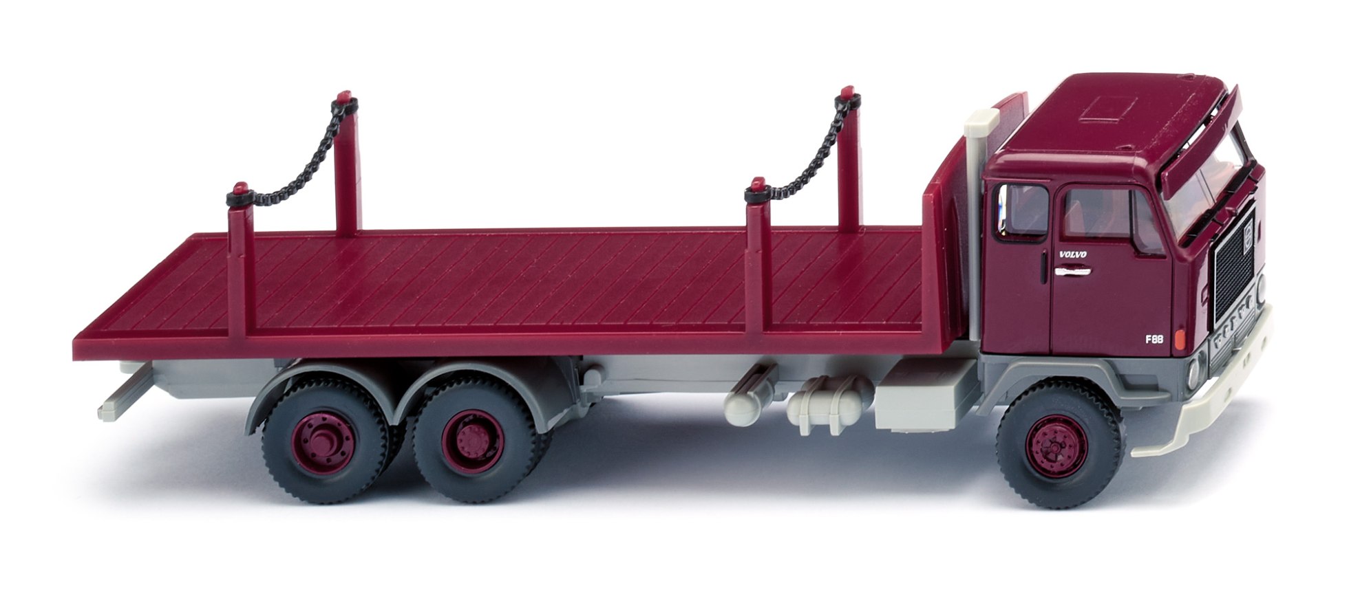 Rungenpritschen-Lkw (Volvo F88), weinrot