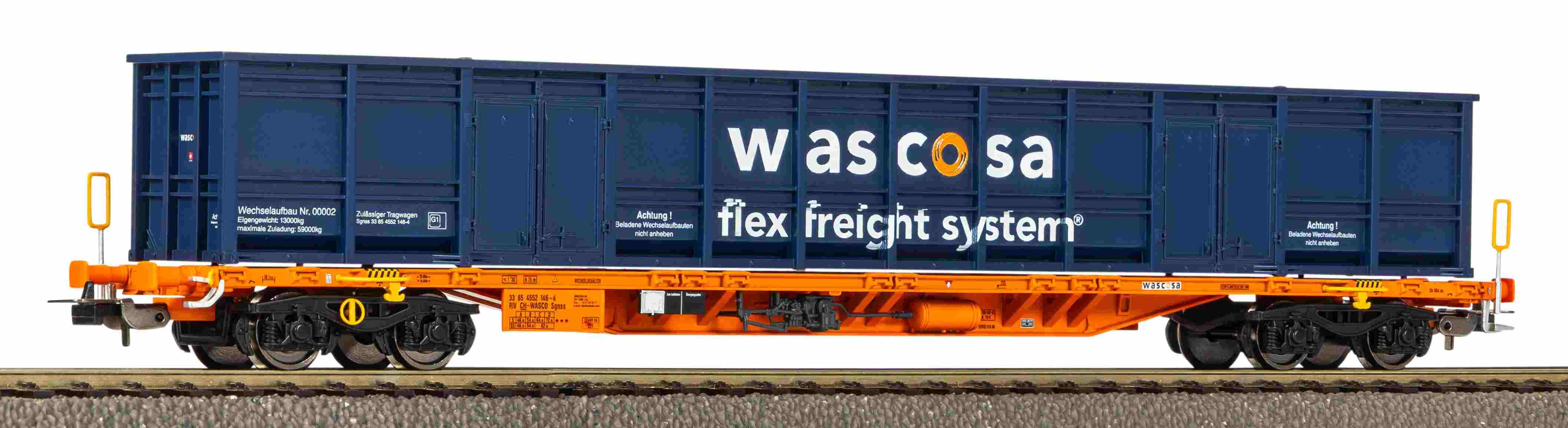 Containertragwg. Sgnns mit E-Aufbau blau
