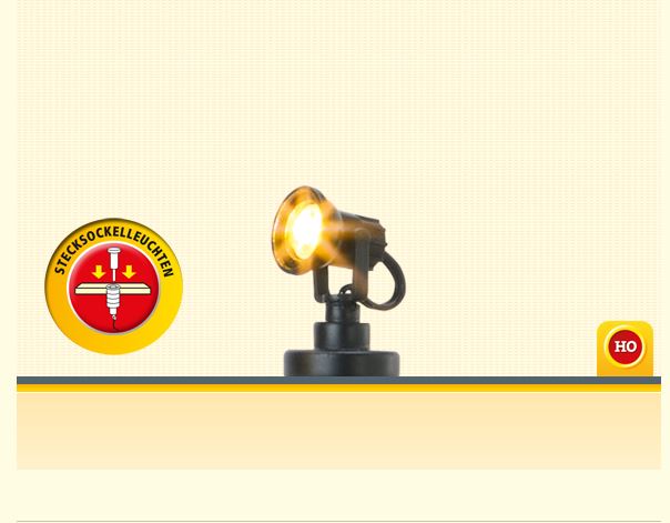 H0-LED Scheinwerfer, Stecksockel