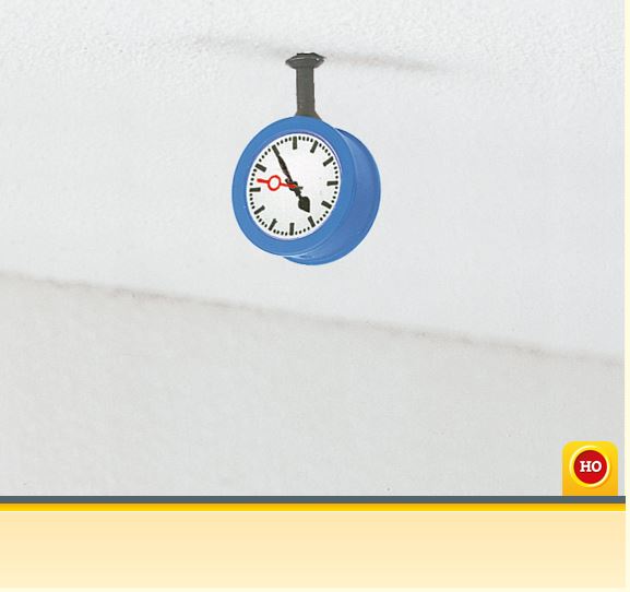 H0-Wand- oder Bahnsteiguhr, beleuchtet