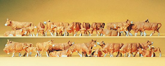 Kühe, braun. 30 Figuren