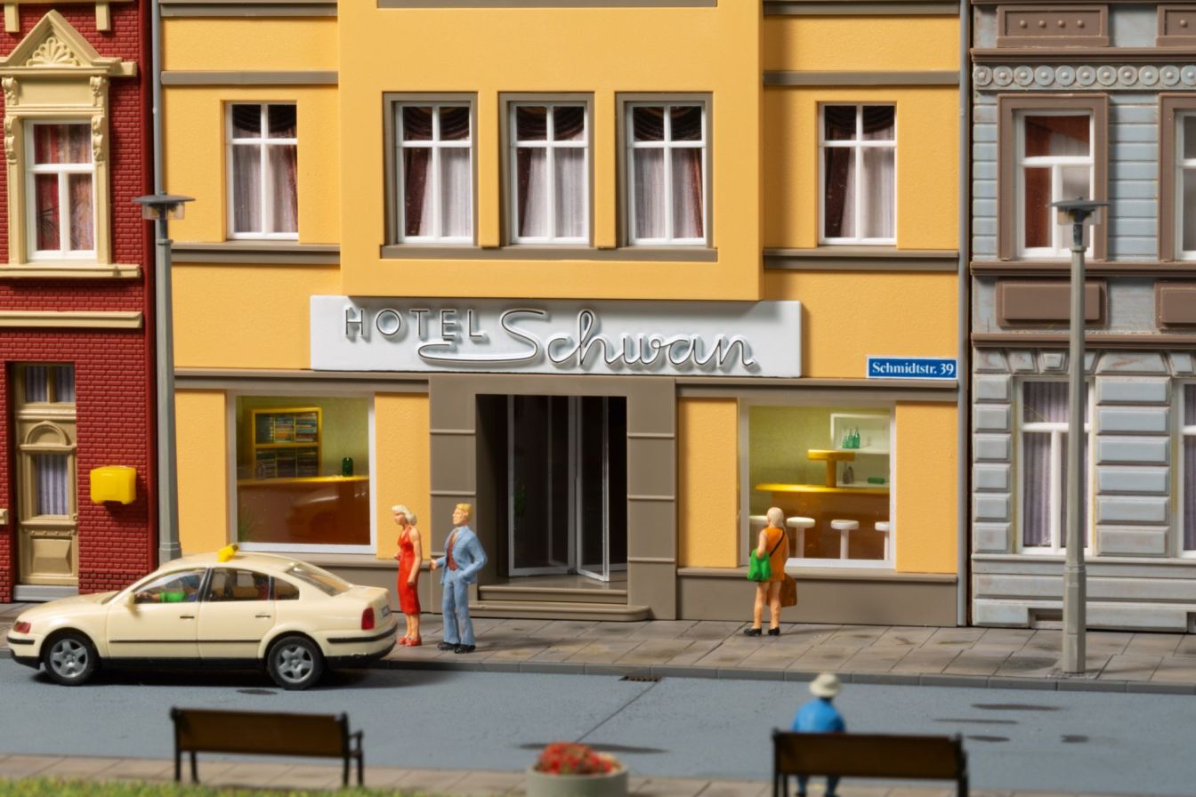 H0-LED-Beleuchtung, Hotel Schwan