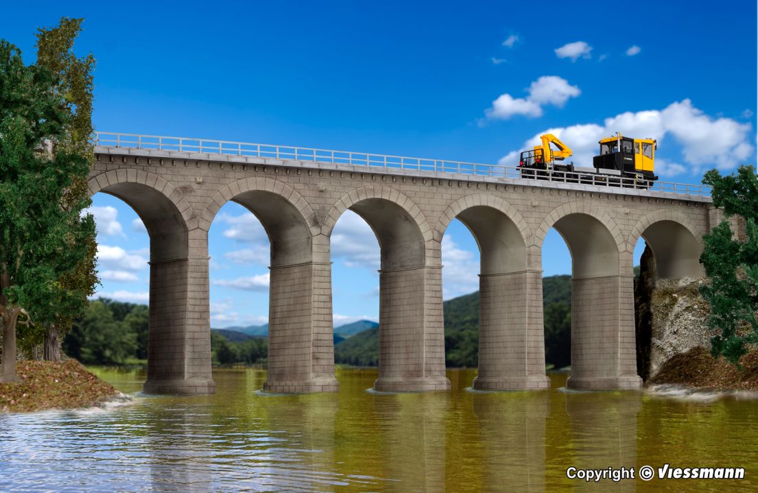 H0-Aachtal-Viadukt, eingleisig