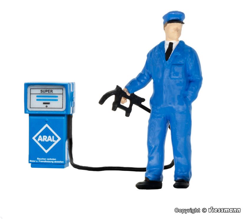 H0-Tankwart, bewegt