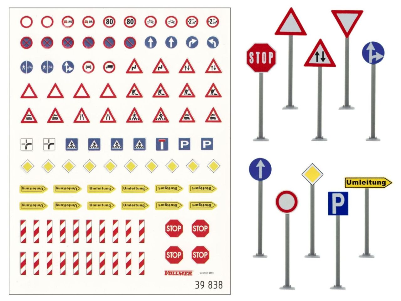 H0-Deko-Set Straßenschilder