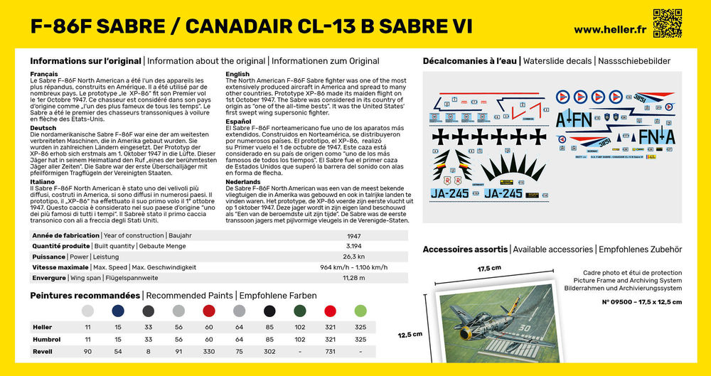 STARTER KIT F-86F SABRE / Canadair CL-13