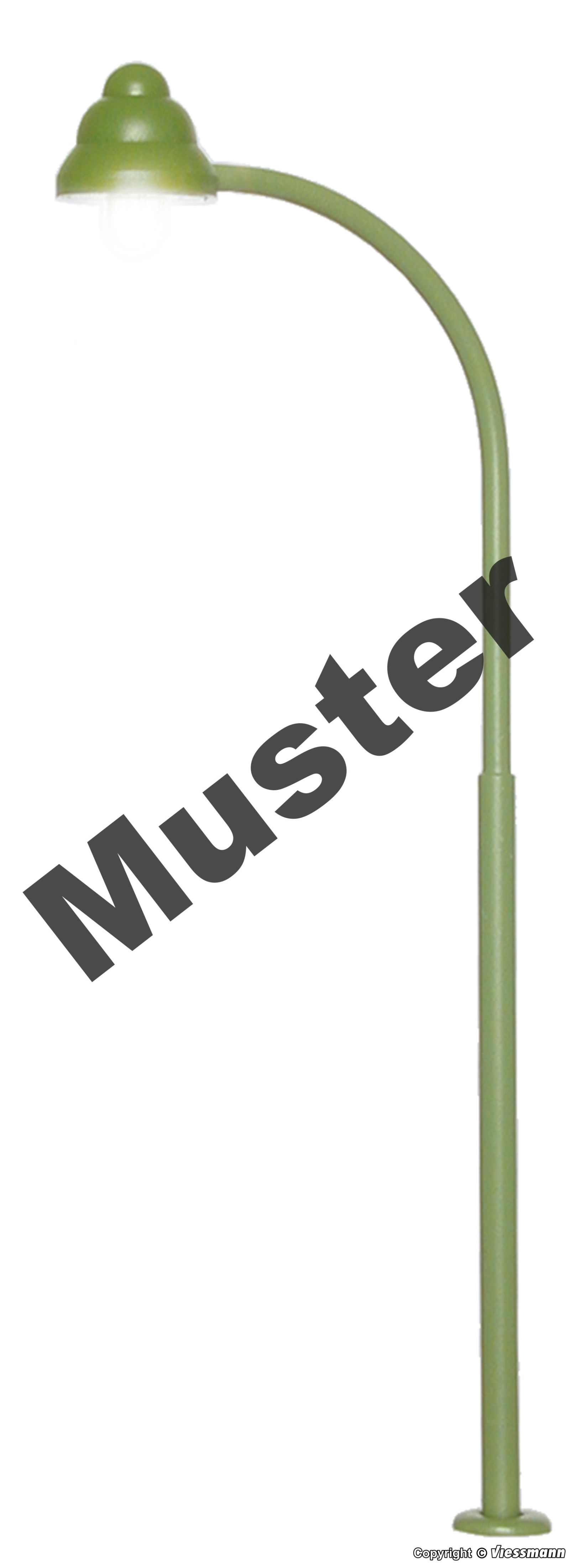 H0-Bausatz Bogen-Gaslaterne,LED warmweiß