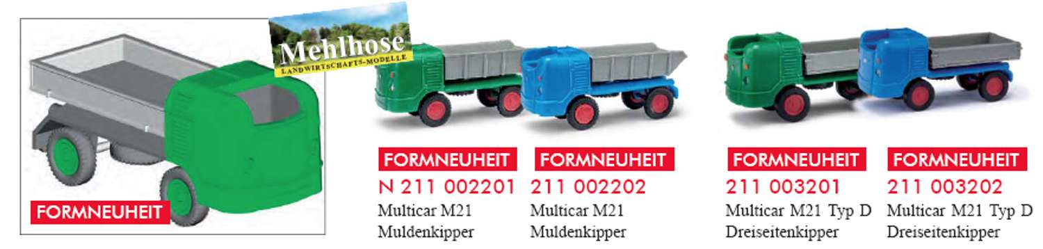 N-Multicar M21 Dreiseitenkipper, Grün