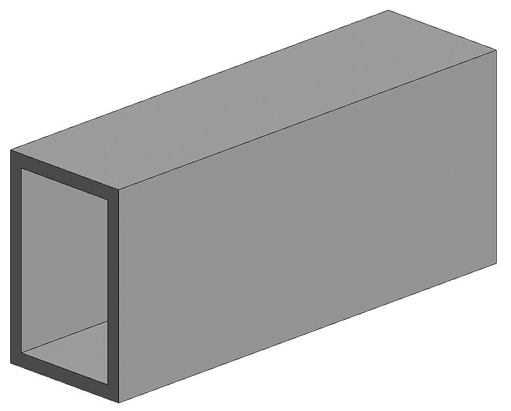 Rechteckrohr, 350x4,8x7,9 mm, 2 Stück