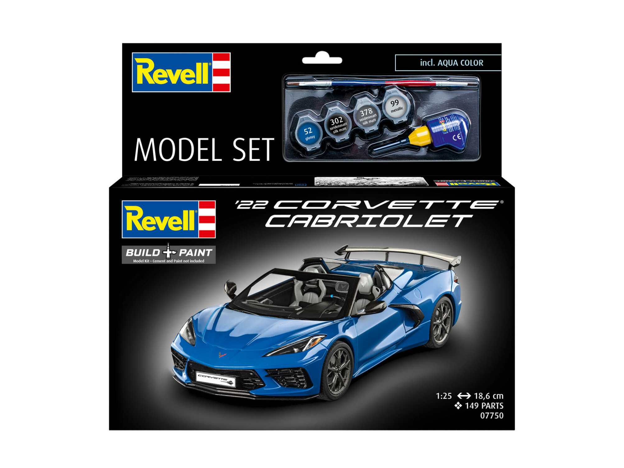 1:25-Model Set Corvette C8 Cabriol